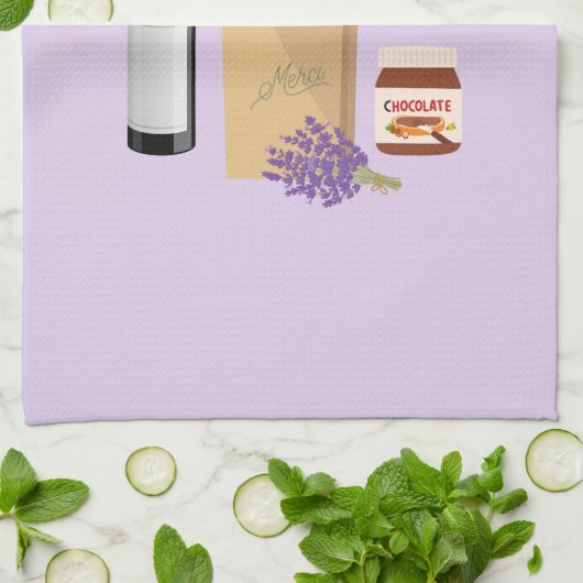 Franse Markt Lavendel Theedoek (Gevouwen)