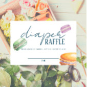 Franse markt - Macaroons - Diaper Raffle Insert Plaatskaartje