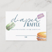 Franse markt - Macaroons - Diaper Raffle Insert Plaatskaartje (Voorkant)
