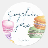 Franse markt - Macaroons - Shower Favor Sticker (Voorkant)