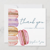 Franse markt - Macaroons - Shower - Hartelijk dank Bedankkaart (Voorkant)