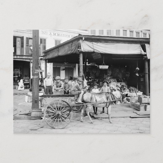 Franse markt, New Orleans, 1910 Briefkaart (Voorkant)