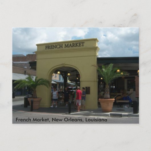 Franse Markt New Orleans Briefkaart (Voorkant)