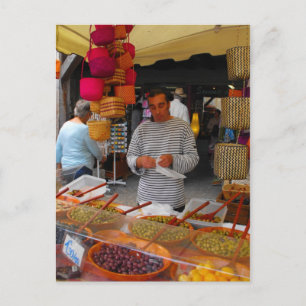 Franse markt voor olijfolie briefkaart