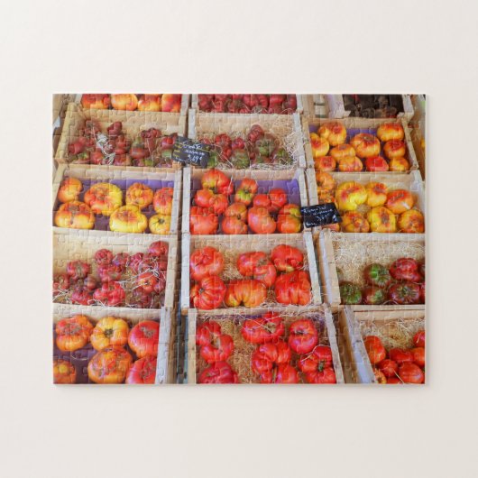 Franse marktkraam voor fruit en groenten legpuzzel (Horizontaal)
