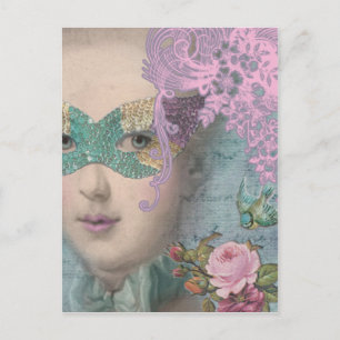 Franse Masquerade Briefkaart