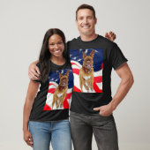 Franse Mastiff American Pride T-shirt (Unisex)