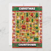 Franse Mastiff Countdown Kerst Adventkalender Feestdagenkaart (Voorkant)