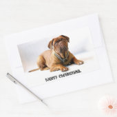 Franse Mastiff Deadpan Dog Merry Christmas Sticker (Envelop)