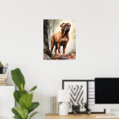 Franse Mastiff Dog Art Print Poster (Thuiskantoor)