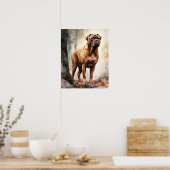 Franse Mastiff Dog Art Print Poster (Keuken)