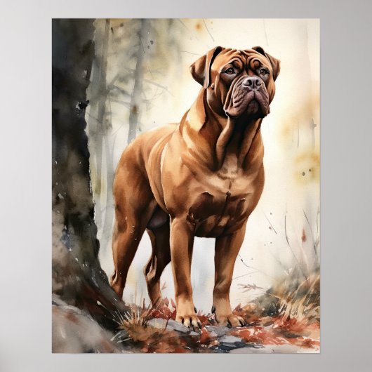 Franse Mastiff Dog Art Print Poster (Voorkant)