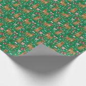 Franse Mastiff Dog Kerstmis Cadeaupapier (Hoek)