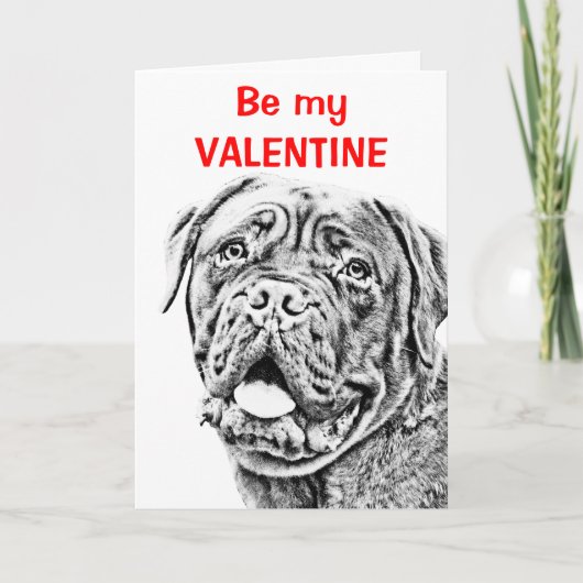 Franse Mastiff Feestdagen Kaart (Voorkant)