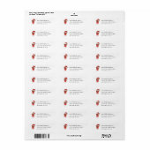 Franse Mastiff grappig kerst hond retouradres Etiket (Full Sheet)