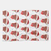 Franse Mastiff Hondenras Kerstmis Theedoek (Horizontaal)