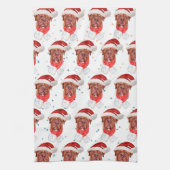 Franse Mastiff Hondenras Kerstmis Theedoek (Verticaal)