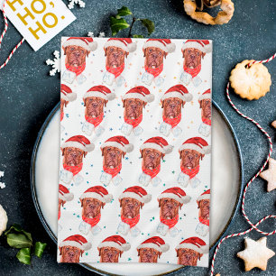 Franse Mastiff Hondenras Kerstmis Theedoek