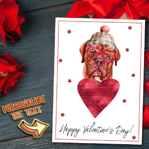Franse Mastiff-hondliefhebber Valentijns cadeau Feestdagenkaart