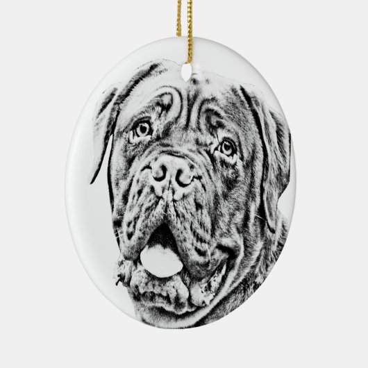 Franse Mastiff Keramisch Ornament (Rechts)