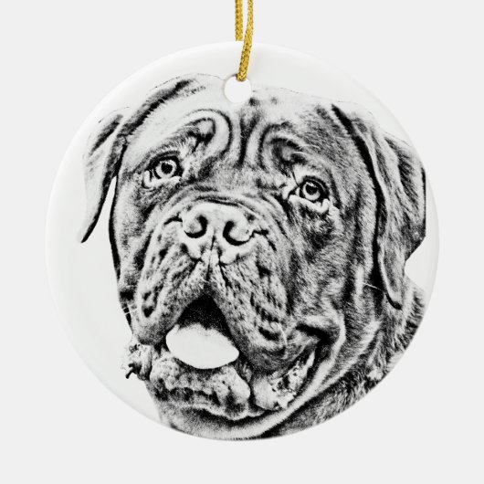 Franse Mastiff Keramisch Ornament (Voorkant)
