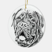Franse Mastiff Keramisch Ornament (Links)