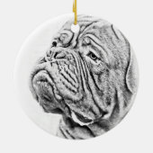 Franse Mastiff Keramisch Ornament (Achterkant)