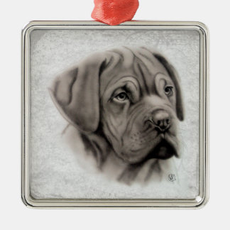 Franse Mastiff Metalen Ornament