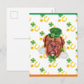 Franse Mastiff Shamrock St. Patricks Day Feestdagenkaart (Voorkant / Achterkant)