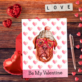 Franse Mastiff Wees Mijn Valentijnshond Valentijns Feestdagenkaart