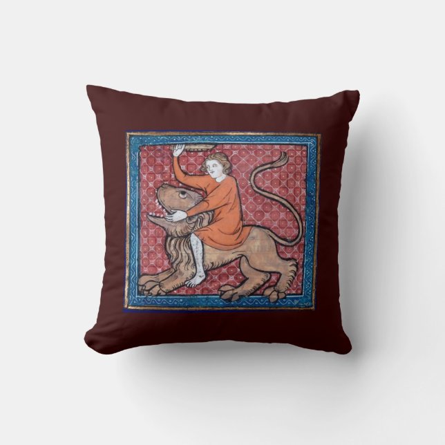 Franse medieval Lion American MoJo Pillow Kussen (Voorkant)