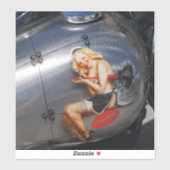 FRANSE MEID RETRO grote Sticker (Vel)