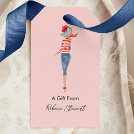 Franse meisjes cadeau voor elke gelegenheid, perso cadeaulabel