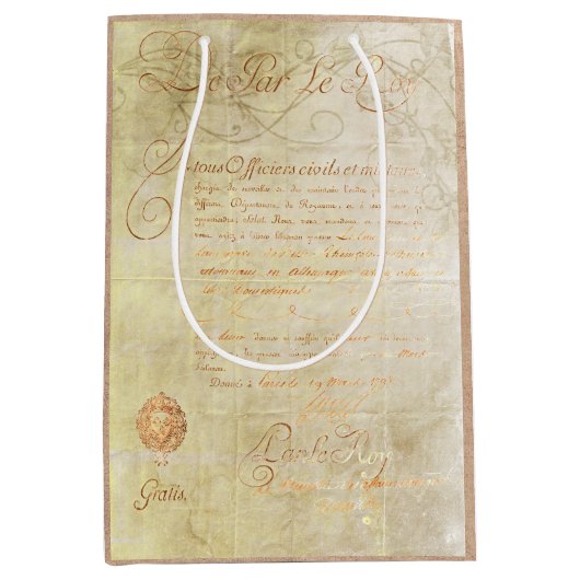 Franse middeleeuwse Dame en Schrijftas Medium Cadeauzakje (Voorkant)