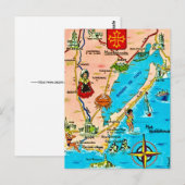 Franse Middellandse Zeekaart Briefkaart (Voorkant / Achterkant)
