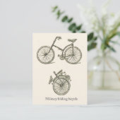 Franse militaire vouwfiets briefkaart (Staand voorkant)