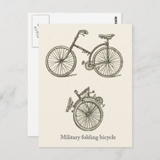 Franse militaire vouwfiets briefkaart (Voorkant / Achterkant)