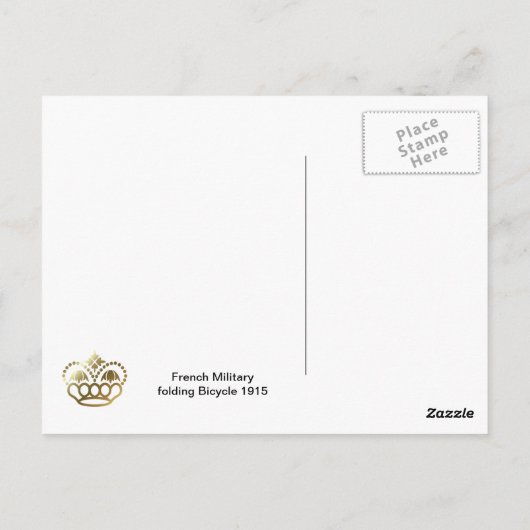 Franse militaire vouwfiets briefkaart (Achterkant)