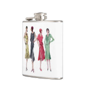 -Franse Mode 1929, flesje ter illustratie Heupfles (Links)