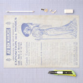  Franse Mode Ad Blue Lady Decoupage Tissuepapier (Craft)