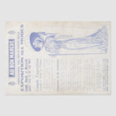  Franse Mode Ad Blue Lady Decoupage Tissuepapier (Voorkant)