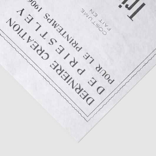 Franse Mode Ad  Dame Paarse Decoupage Tissuepapier (Detail)