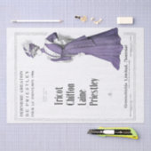 Franse Mode Ad  Dame Paarse Decoupage Tissuepapier (Craft)