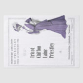 Franse Mode Ad  Dame Paarse Decoupage Tissuepapier (Voorkant)