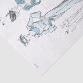 Franse Mode Advertentie Chique Jurk Decoupage Tissuepapier (Detail)