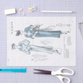 Franse Mode Advertentie Chique Jurk Decoupage Tissuepapier (Craft)