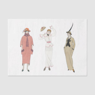 Franse Mode Dames Art Deco Decoupage Scraps II Tissuepapier