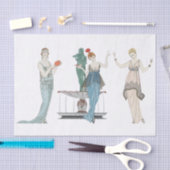 Franse Mode Dames Art Deco Decoupage Scraps Tissuepapier (Craft)