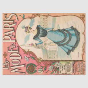  Franse Mode Ephemera ontkoppeling Tissuepapier