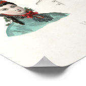 Franse Mode Illustratie Vrouwen in Petten Poster (Hoek)